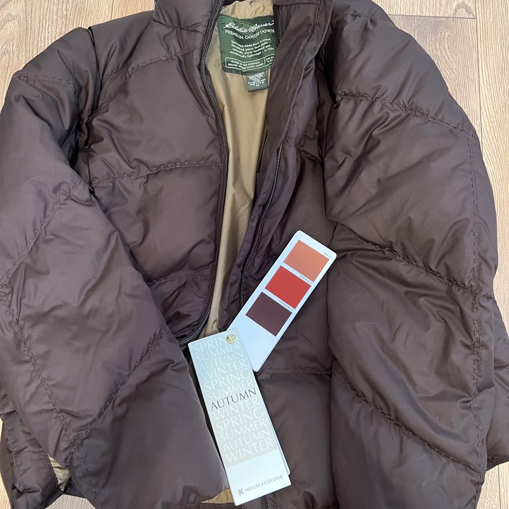 Eddie Bauer Dark Brown Puffer Jacket